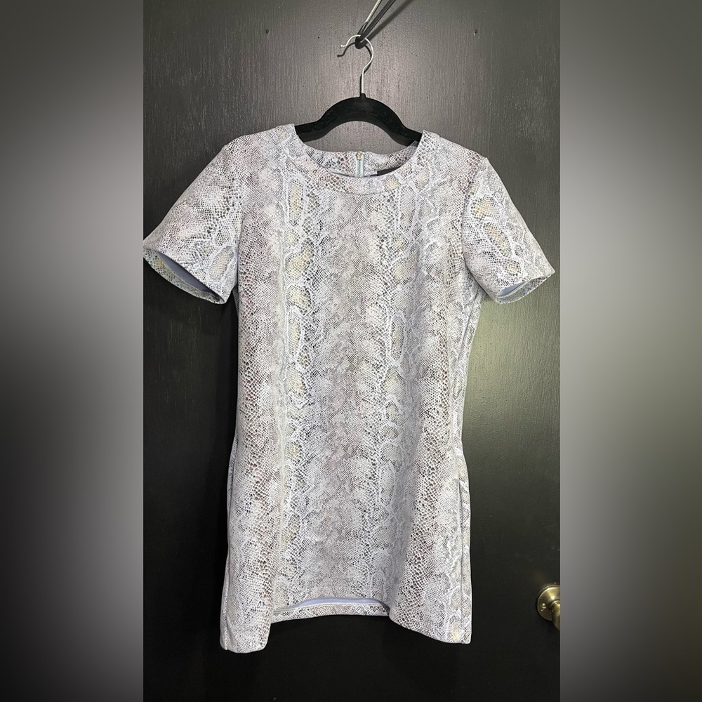 Akira Pastel Snakeskin Pattern Tshirt Dress with Pockets Size Small